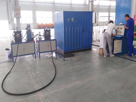 高壓橡膠管脫芯試壓測試裝置